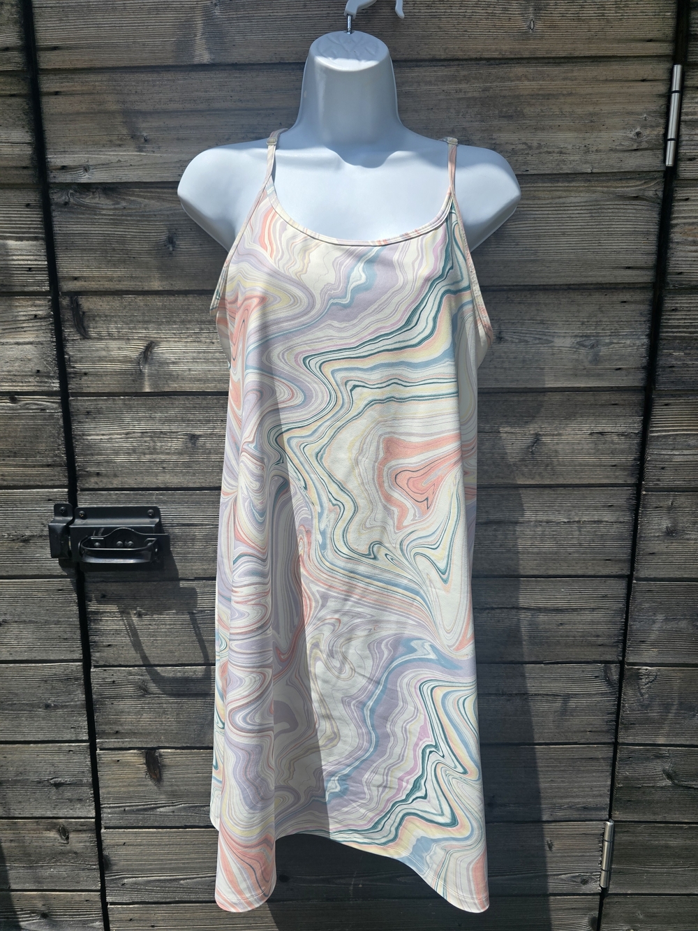 Old Navy Pastel Marble-Print Spaghetti Strap Active Dress